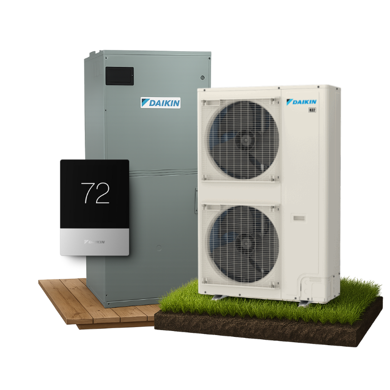 Daikin Fit compact system installed outside a home